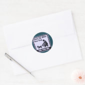 Opruimen na je hond! ronde sticker (Envelop)