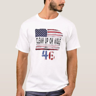 Opruimen op Aisle 46  Amerikaanse vlagpatriottisch T-shirt