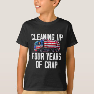 Opruimen van vier jaar rotzooi grappig Trump vuiln T-shirt