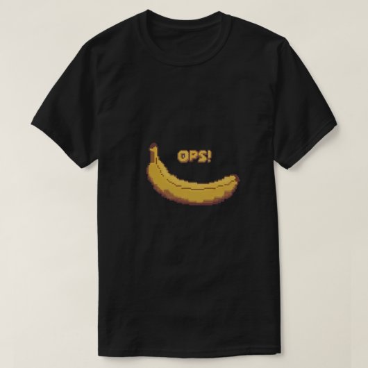 Ops! Banana Pixel Art Design T-shirt (Design voorkant)