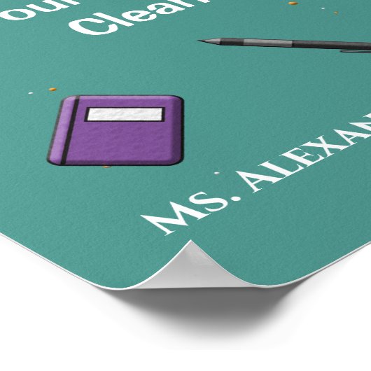 Opschonen van de leerschool voor studenten Persone Poster (Hoek)