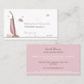 Opschonen van het roze Benoemingspunt Herinnerings Visitekaartje (Voorkant / Achterkant)