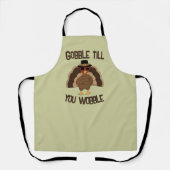 Opschrokken tot je koele kalkoen Thanksgiving wieb Schort (Voorkant)