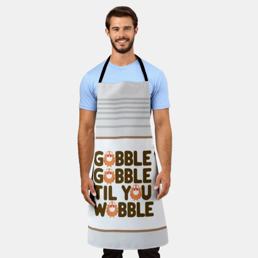 Opschrokken tot je wiebelt schort (Gedragen)