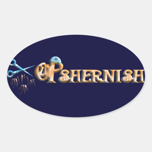 Opshernish Ovale Sticker (Voorkant)