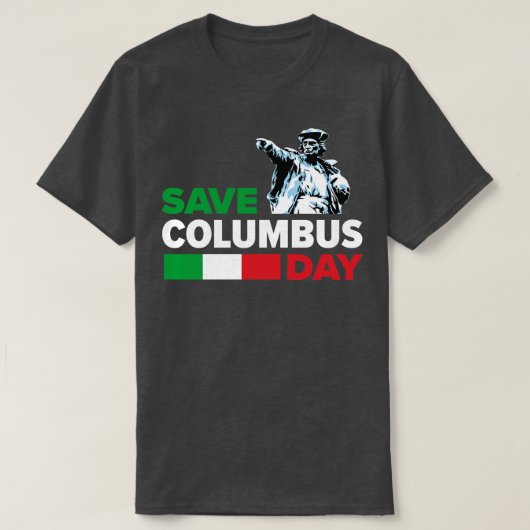 Opslaan Columbus Day Italiaanse Pride print T-shirt (Design voorkant)