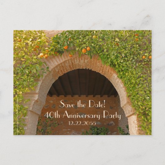 Opslaan Datum 40th Wedding Jubileum Aankondiging (Voorkant)