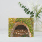 Opslaan Datum 40th Wedding Jubileum Aankondiging (Staand voorkant)