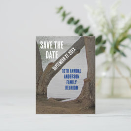 Opslaan Datum Familie Reünie Rustieke Lakehouse Va Briefkaart