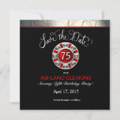 Opslaan Datum Las Vegas Art Deco | zilverzwart Save The Date (Voorkant)