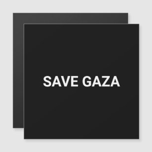 Opslaan Gaza zwart wit aangepaste tekst magnetisch