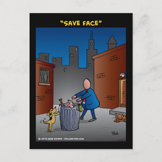 "Opslaan gezicht" Briefkaart (Voorkant)