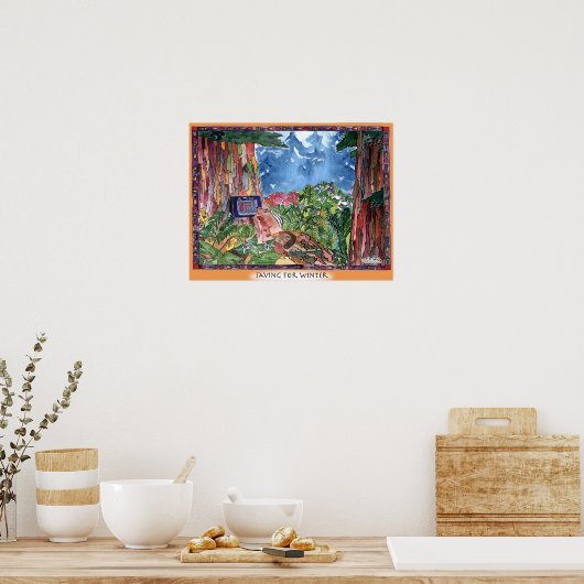 Opslaan in de winter poster (Keuken)