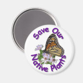 Opslaan inheemse Asters Monarch Magnet (Voorkant / Achterkant)