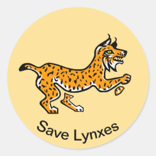 Opslaan LYNXES - Wildlife - Natuur Ronde Sticker