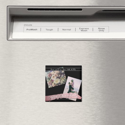 Opslaan-op-datum 2 Aangepaste foto's zwart Magneet (Insitu (Vaatwasser))