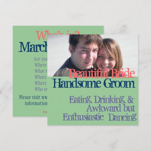 Opslaan-op-datum... website-uitnodiging save the date (Voorkant / Achterkant)