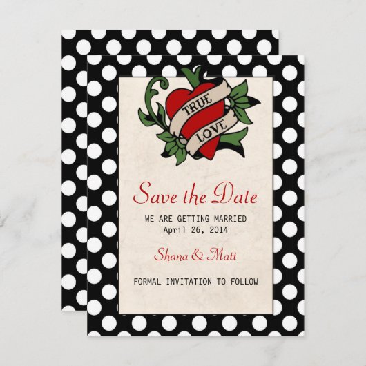 Opslaan op de datum save the date (Voorkant / Achterkant)