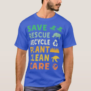 Opslaan Redding Recyclen Plant Schone verzorging T-shirt