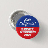 Opslaan van Californische oprolverkiezingen Ronde Button 3,2 Cm (Voorkant /achterkant)