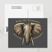 Opslaan van de afbeelding van Elephants Briefkaart (Voorkant / Achterkant)