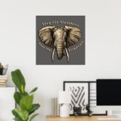 Opslaan van de afbeelding van Elephants Poster (Thuiskantoor)