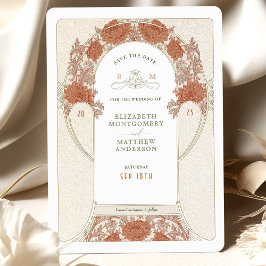 Opslaan van de datum Art Nouveau William Morris In Kaart