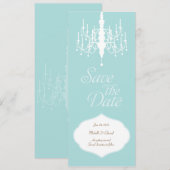 Opslaan van de datum van de kaartje voor luchters save the date (Voorkant / Achterkant)