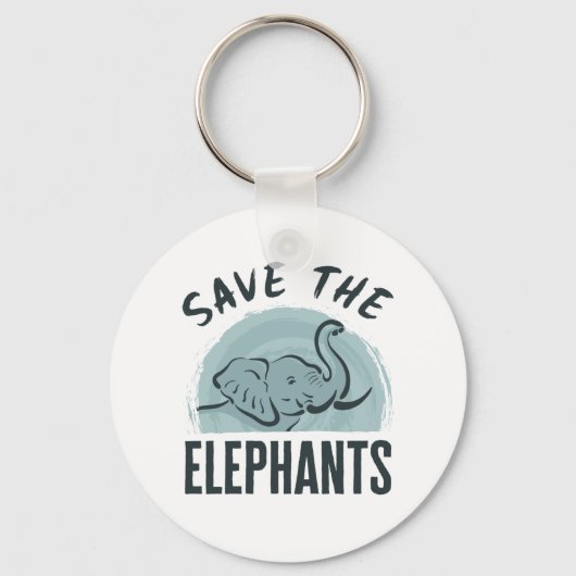 Opslaan van de ellephants-natuuractiviste Elephant Sleutelhanger (Voorkant)