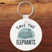 Opslaan van de ellephants-natuuractiviste Elephant Sleutelhanger (Achterkant)