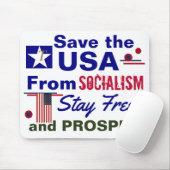 Opslaan van de VS voor het socialisme: blijf vrij  Muismat (Met muis)