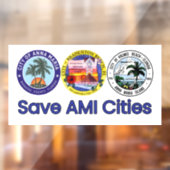 Opslaan van Logo voor AMI-steden Raamsticker (Vel 2)