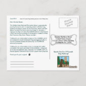 Opslaan van off-Leash Dog Walking Senator Boxer Briefkaart (Achterkant)