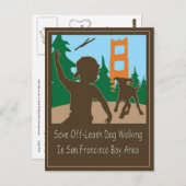 Opslaan van off-Leash Dog Walking Senator Boxer Briefkaart (Voorkant / Achterkant)