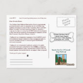 Opslaan van off-Leash Dog Walking Senator Boxer Briefkaart (Achterkant)