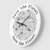 Opslaan van planet Earth Animals Trees Rights Draw Grote Klok (Hoek)