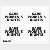 Opslaan van vrouwenrechten ovale sticker (Vel)