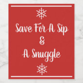 Opslaan voor een slokje & een enkel wijnlabel wijn etiket (Enkel label)