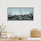 Opslaan Works Factory Wharf Philadelphia PA Print (Keuken)