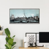 Opslaan Works Factory Wharf Philadelphia PA Print (Thuiskantoor)