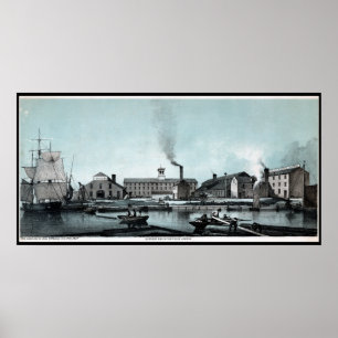 Opslaan Works Factory Wharf Philadelphia PA Print