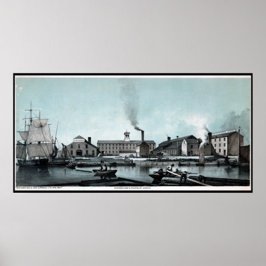 Opslaan Works Factory Wharf Philadelphia PA Print (Voorkant)