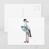 Opslag als leraar met boek briefkaart (Voorkant / Achterkant)