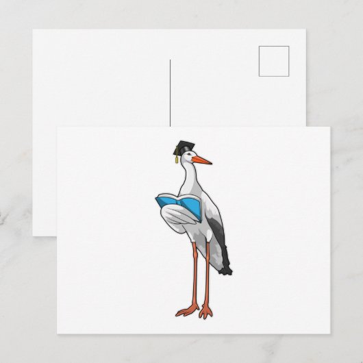 Opslag als leraar met boek briefkaart (Voorkant / Achterkant)