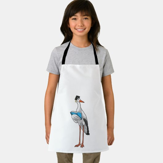 Opslag als leraar met boek schort (Insitu)