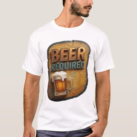 Opslag BIER NODIG Tekst ontwerp T-shirt (Voorkant)
