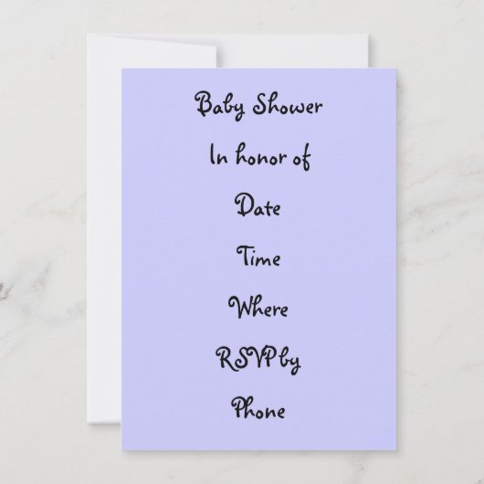 Opslag en Baby  Kaart (Achterkant)