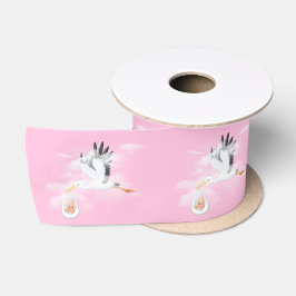 Opslag en Baby op Roze Satijnen Lint