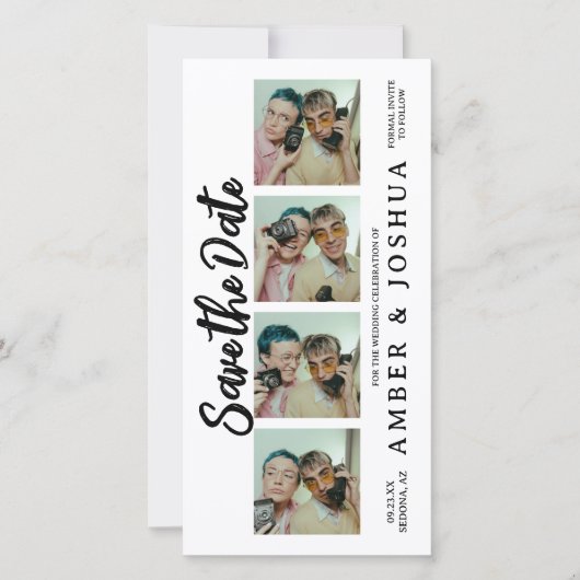 Opslag Foto-automaat Rustieke Save The Date (Voorkant)