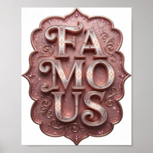 Opslag Goud BEROEMD Ontwerp Poster